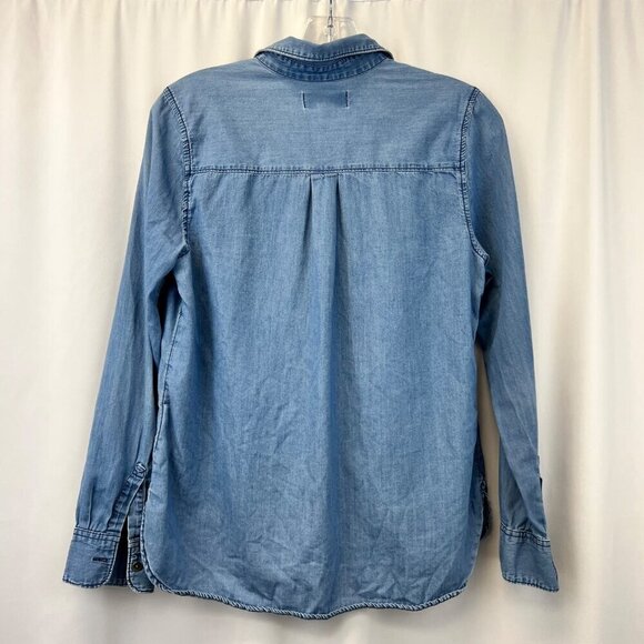 Old Navy Womens Button Down Long Sleeve Top Blue Size Small - Picture 7 of 9